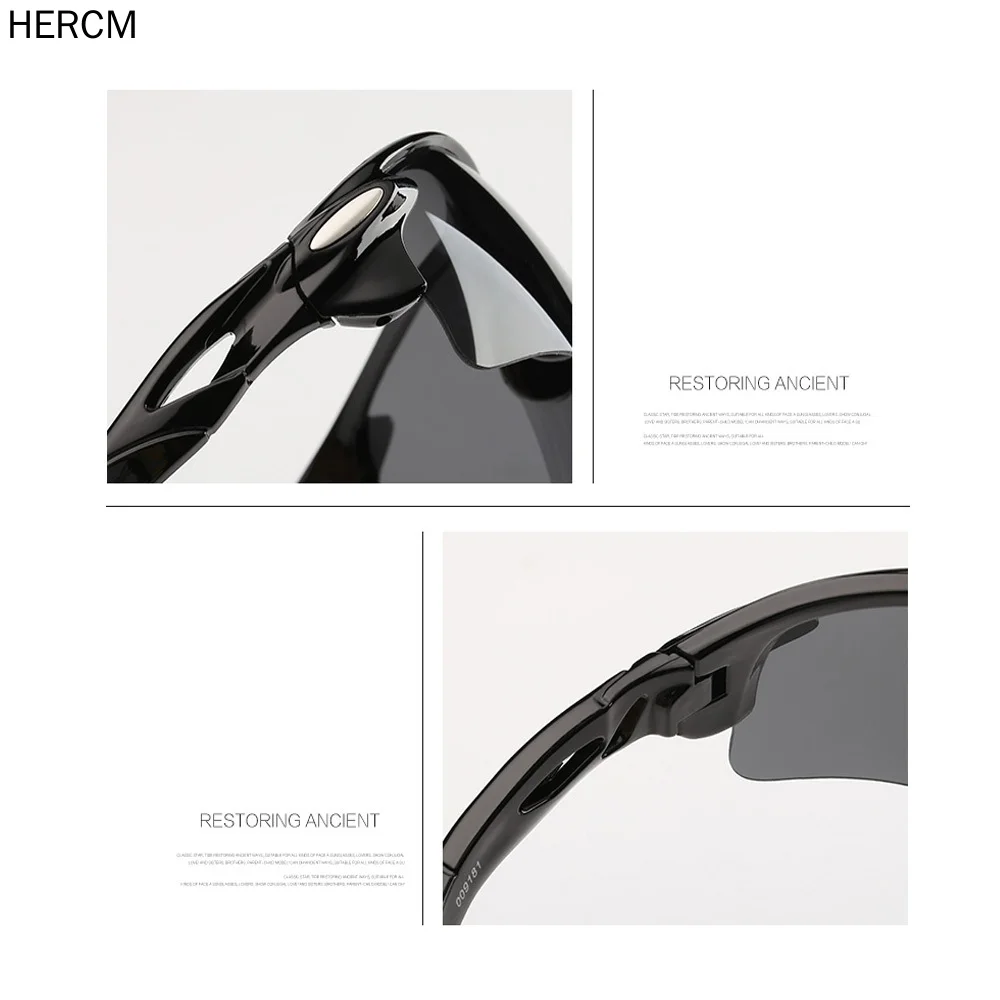 Hercm, модные велосипедные очки, унисекс, уличные солнцезащитные очки, UV400, велосипедные очки, велосипедные спортивные солнцезащитные очки, очки для верховой езды