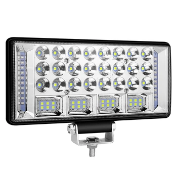 

8 Inch 68 LED Bar Light 204W Square LED Work Light Reflector Headlight Spot Light for Cars Off Road Tractor Boat 4X4 Atv Spot Be