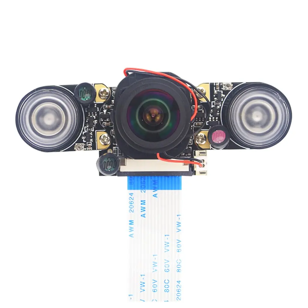 

Camera module For Raspberry Pi 4 Model B/3B+/3B/2B Fisheye Wide Angle Camera 175 Degree IR-CUT Automatic Switching Day and Night