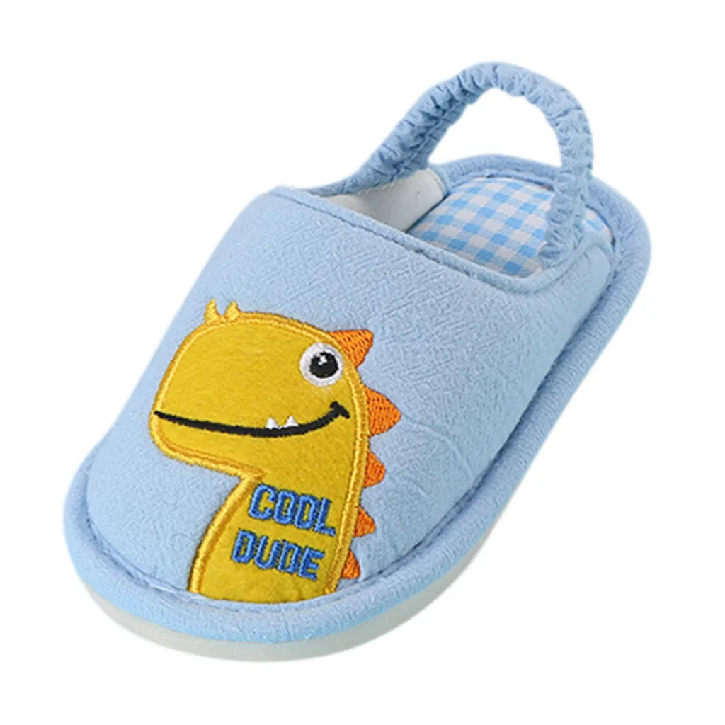 Г., новая распродажа, унисекс обувь с рисунком динозавра для маленьких мальчиков и девочек, теплые домашние тапочки, шлепанцы, Sapato Infantil, детская обувь - Цвет: A