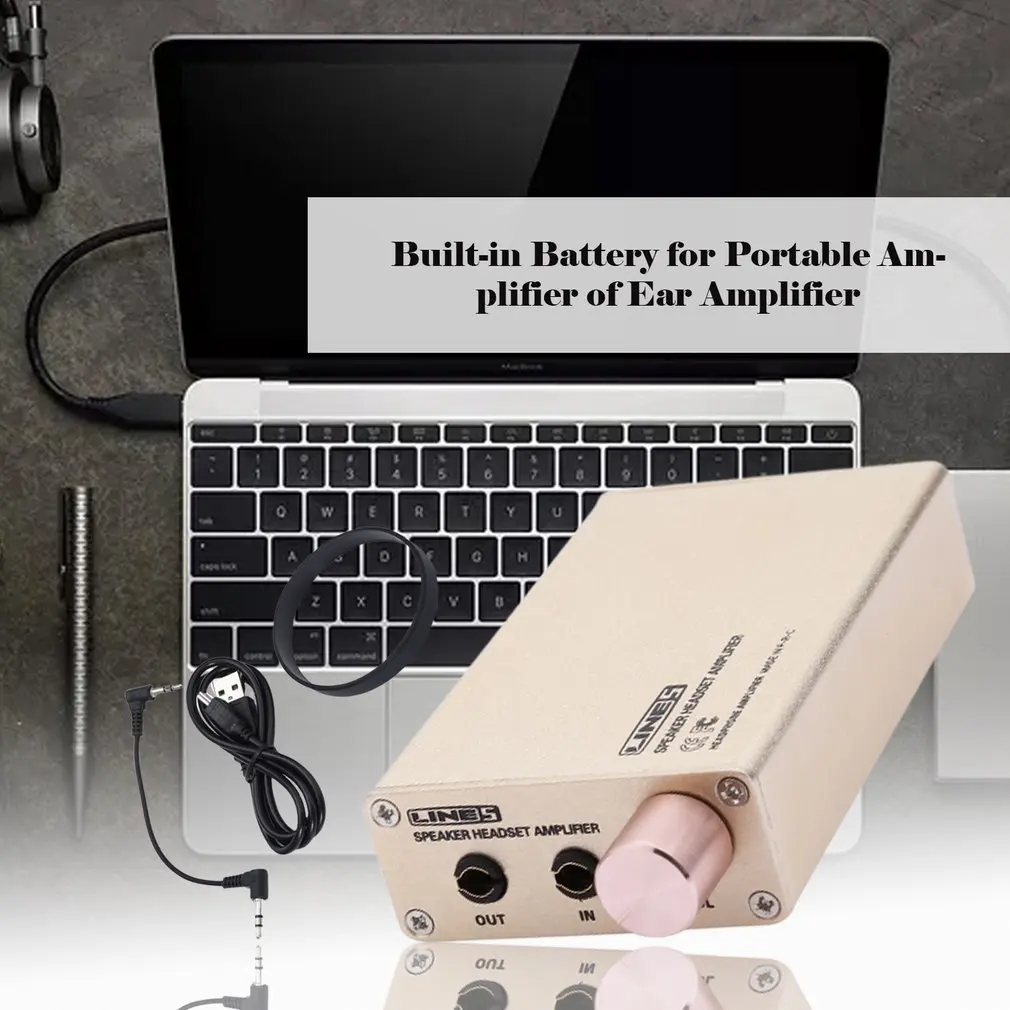 A970 Professional Portable Headphone Amplifier Built-In Battery Aluminum Small Audio Headphone Amplifier