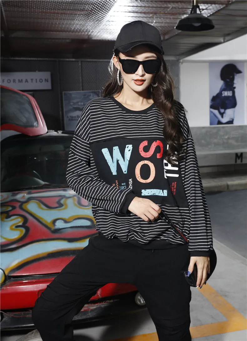 Max LuLu весенние модные корейские женские футболки в стиле панк женские печатные Лоскутные футболки Повседневная полосатая Свободная Женская черная одежда