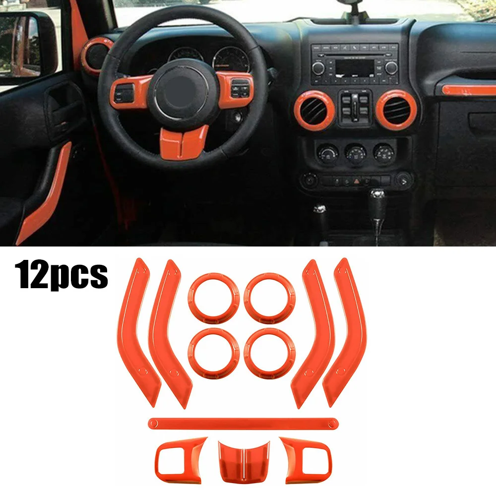 12 шт. автомобиля набор для внутренней отделки салона авто украшения Jeep Wrangler JK