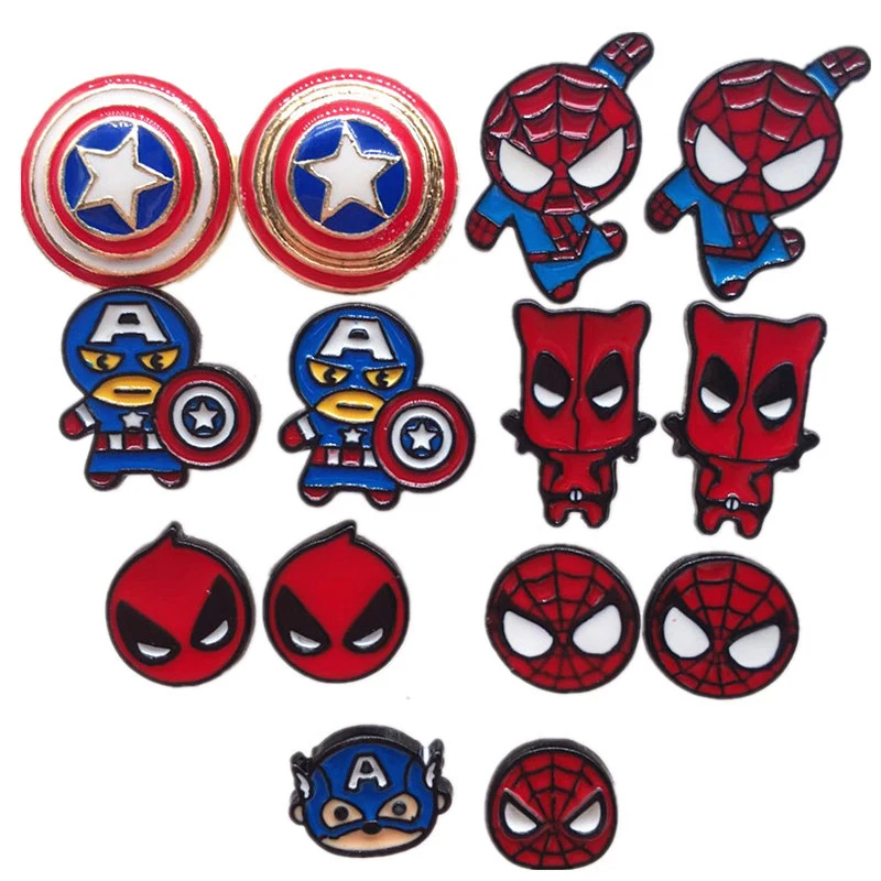 

LT1304 Cute Spider Man Unusual Kids Earrings 2022 Trend Anime Accessories Earrings for Women Jewelry Fashion New Year Gift