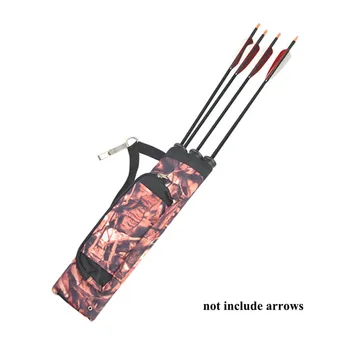 

1 Pc Arrow Bag Oxford Cloth Arrow Quiver Waist Belt Pouch Pocket 2 Point Single Shoulder For Archery Hunting Shooting c