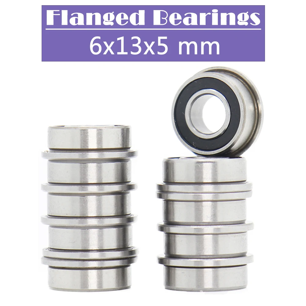 

F686-2RS Bearing 6*13*5 mm ( 10 PCS ) Miniature Flanged F686RS Ball Bearings RF-1360DD