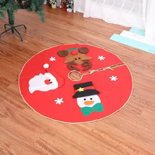 100 см прочные красные милые Рождественские елочные украшения ковры вечерние рождественские украшения для дома нетканые рождественские украшения