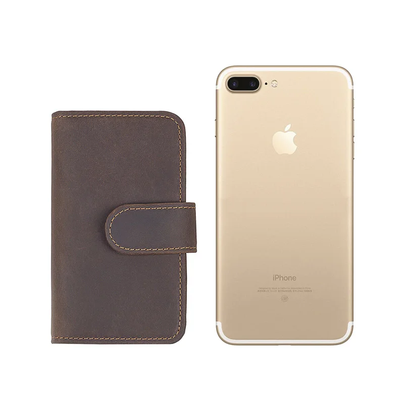 Мужской вместительный длинный органайзер для телефона черный кошелек Кожаные