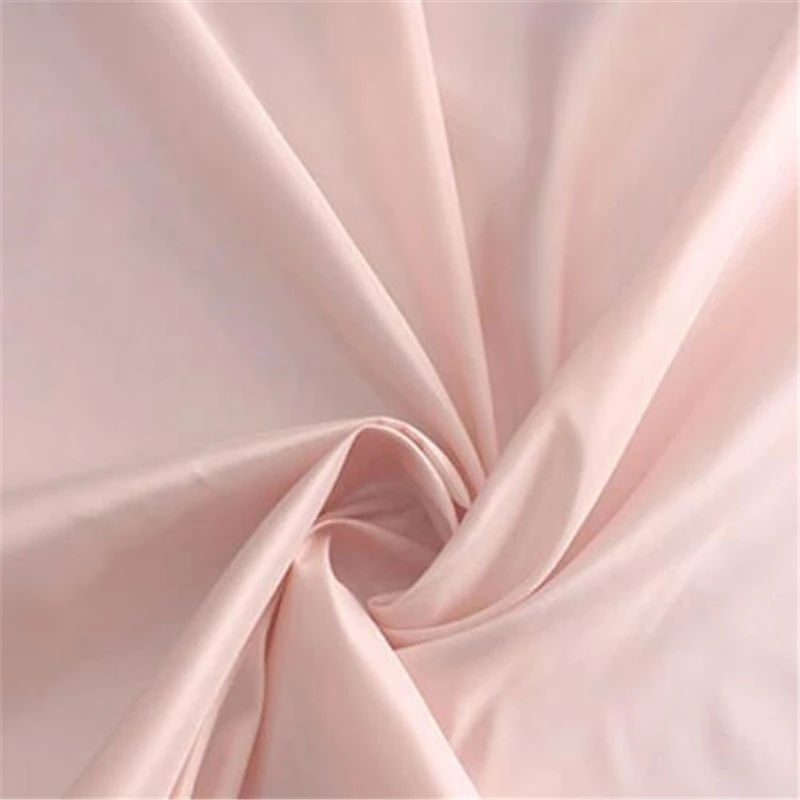 Pure Silk Fabric Taffeta Plain Dyed Solid Color Lady Clothing Garment