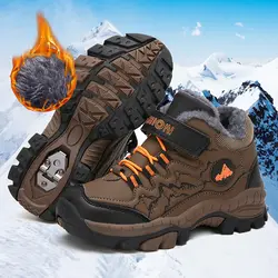 Детская обувь; зимние ботинки для мальчиков и девочек; зимняя обувь для мальчиков-подростков; теплая походная обувь для мальчиков;