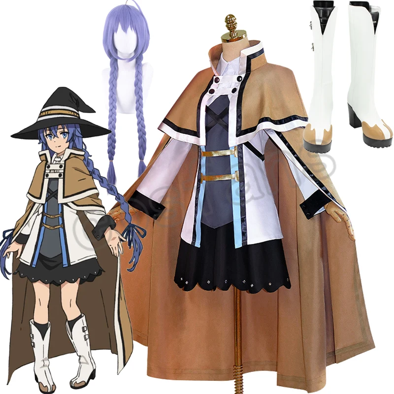 

Mushoku Tensei Jobless Reincarnation Roxy Migurdia Cosplay Costume Boots Mushoku Tensei Cosplay Blue Wig Cosplay Anime Hairs