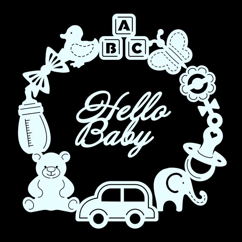 Kokorosa Hello Baby металлические режущие штампы, игрушечные машинки, слон, круг для изготовления открыток, скрапбукинг, тиснение, трафареты, ремесленные штампы
