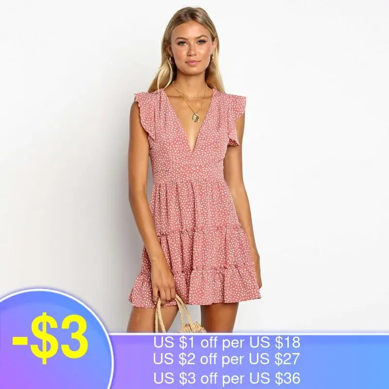 2021 летнее Мини праздничное пляжное платье женское богемное Платье с принтом