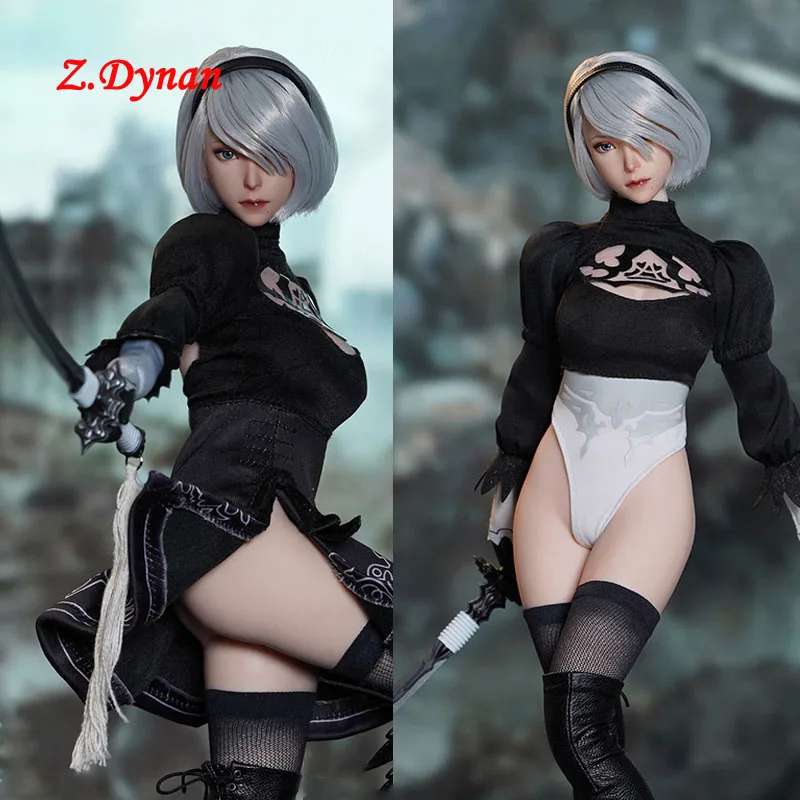 1/6 Female Girl Doll Clothing Suit Fit 12" NIER AUTOMATA YoRHa 2B Action Figure 