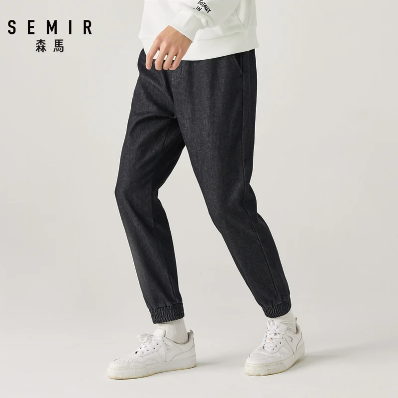SEMIR мужские Стрейчевые облегающие мужские джинсы дизайнерские брендовые эластичные прямые брюки джинсы облегающие модные джинсы для мужчин