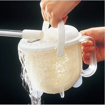 

Multi-functional Wash rice device manual drainer strainer Cleaning Rice Bean Sieve Hands-free kitchen supplies cooking tool
