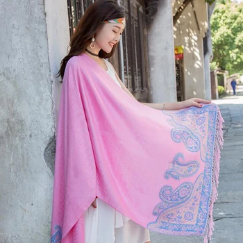

Fashion Brand Scarves Women Winter Scarf Embroider Flower Wrap Shawl 5 Colors Face Scarf Tassels Scarf Shawl