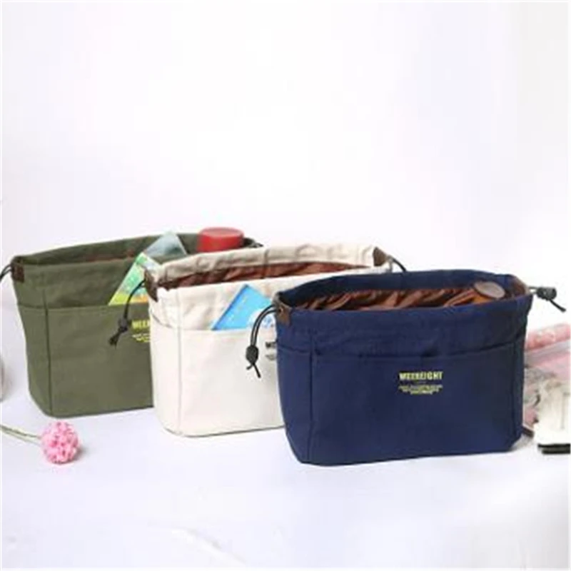 buy Hot Felt Makeup Bag Organizer Insert Bag Handbag Organizer Insert Multi functional Travel Cosmetic Bag Toiletry Storage Bags