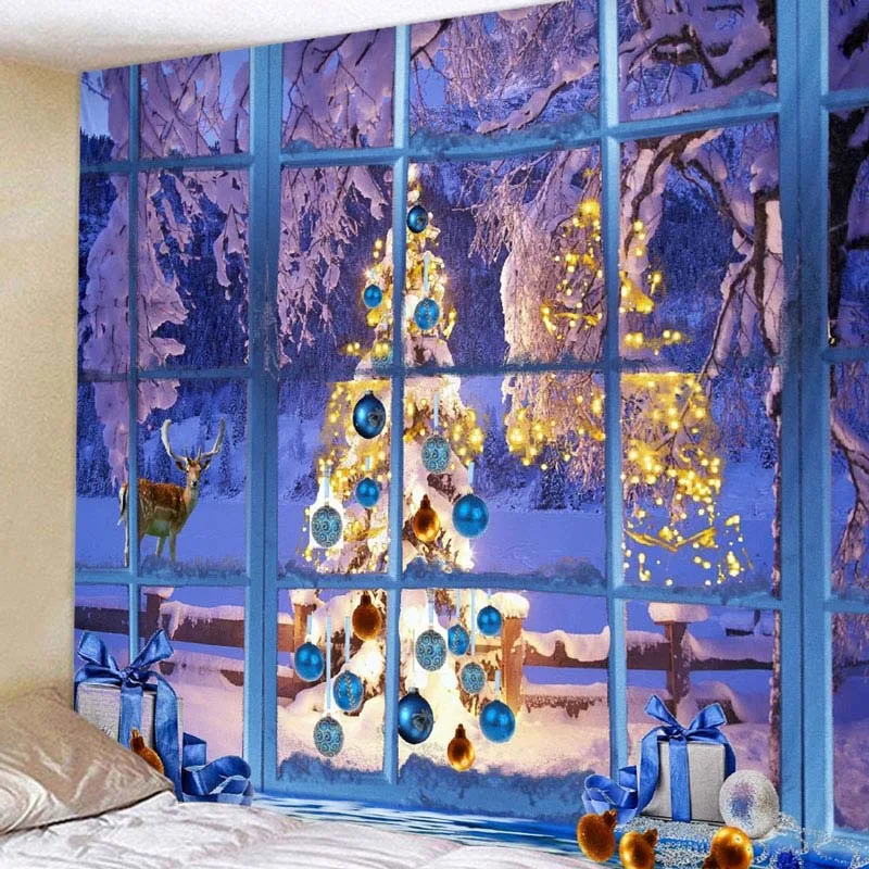 A Hristmas гобелен макраме гобелен на стену искусство задний план спальня гостиная дом год украшение дома для дома - Цвет: A