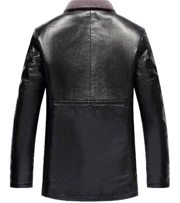 XL-8XL Горячая зима Мужская Новая мода куртка Персонализированная плюс бархат толстый большой размер pu куртка