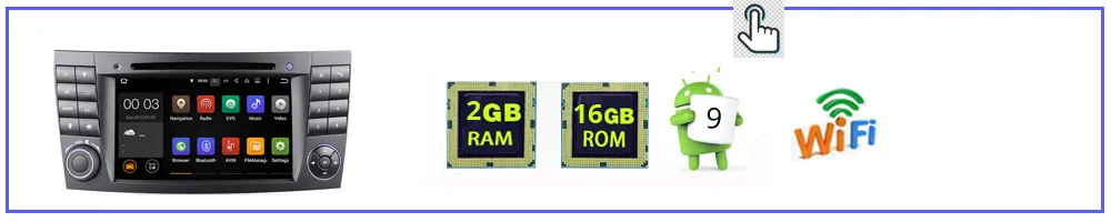 Discount 2 din Car Radio GPS Navigation DVD Player FM AUX for Mercedes Benz W211 W463 CLS W219 Autoradio for CLK W209 GPS Navi 0