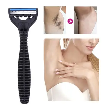 

Hotel Bathrooms Razor Disposable Shaving Plastic and Steel Strip Handle 3 Layers Blade Shaver for Facial Body Axillary Bikini