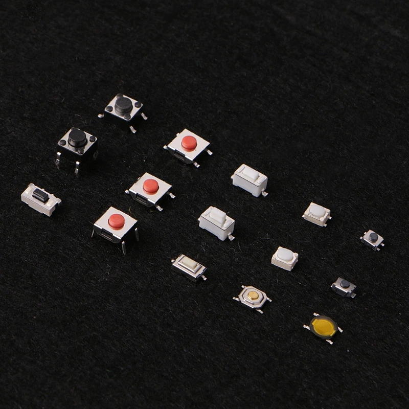 

750 Pcs 15 Value Tactile Push Button Switch Micro Switch Momentary Assortment Kit