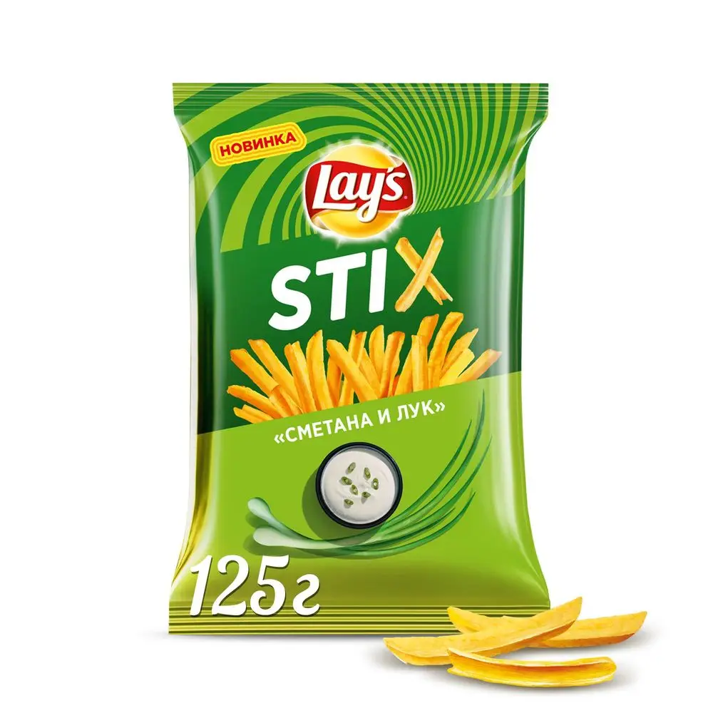 Чипсы Lay's Stix сметана и лук 125 г | Продукты