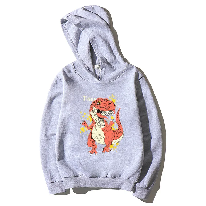 T-rex Kids Long Sleeve Pullover Fashion Thin Cotton Sweatshirt Boy Dinosaur new Hoodie Baby Boy Coat Jacket Tyrannosaurus Hoodie