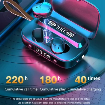 

Ipx7 Waterproof Tws Bluetooth 5.1 Earphones with Mic Sports Headsets Press Control Music Earbuds for Phones