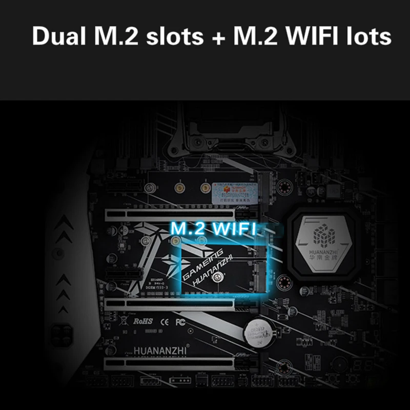 HUANANZHI X99 материнская плата с двойным слотом M.2 NVME поддерживает DDR3 и DDR4 LGA2011-3 и LGA 2011 с процессором E5 2678 V3