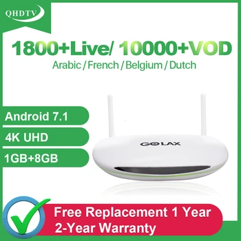 

IPTV France Arabic Android Box S905W 4K H.265 GOLAX-M1 with 1 Year QHDTV IPTV Subscription Algeria French IPTV No app included