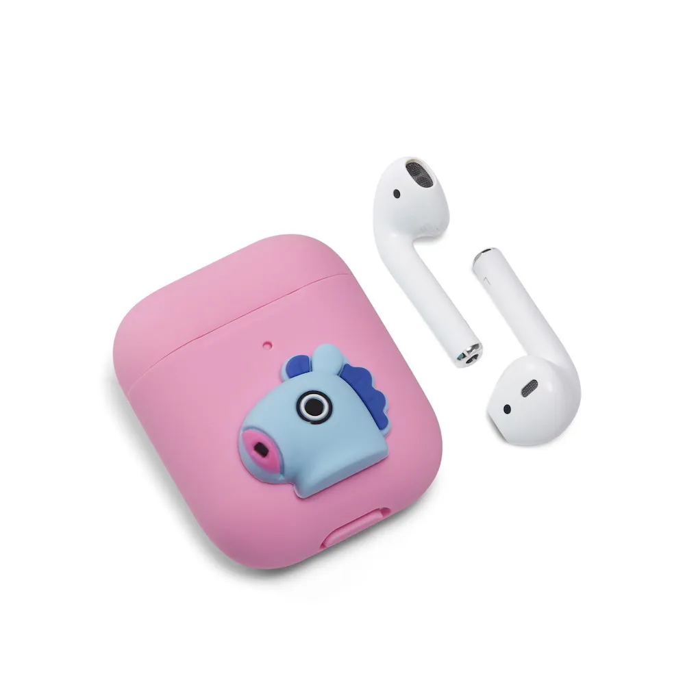 Чехол для наушников с героями мультфильмов для Airpods, чехол, милый силиконовый защитный чехол для наушников с Bluetooth-1or2 поколения