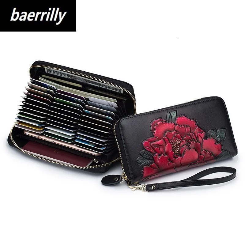 Fashion Card Wallet Female Women Wallets Genuine Leather Rfid 36 Card Holders Coin Purse Girl Fashion Women Clutch Bag Leather 3