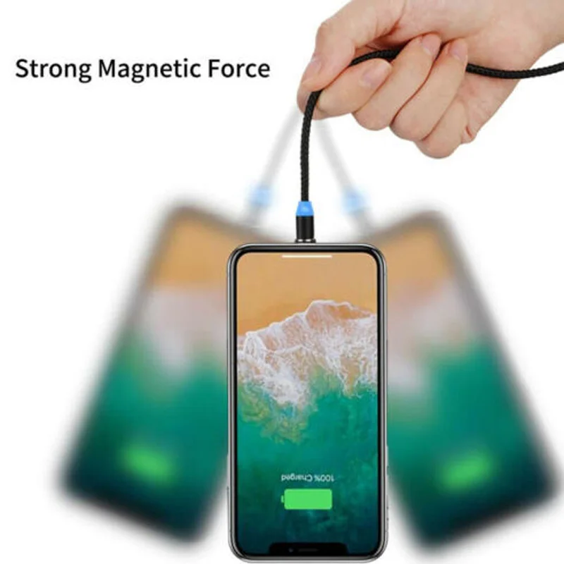 Магнитный USB кабель Type c для быстрой зарядки 1 м Huawei Y5 Y7 Y6 Prime 2018 Y9 2019 Honor 7A 7S 8S 8 9 10 Lite