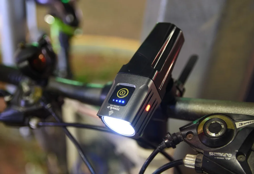TOWILD BR1600 BR1100 Cree XHP35 LED 1600 Lumens IPX6 Waterproof USB Rechargeable Bike Light flashlight led light with battery