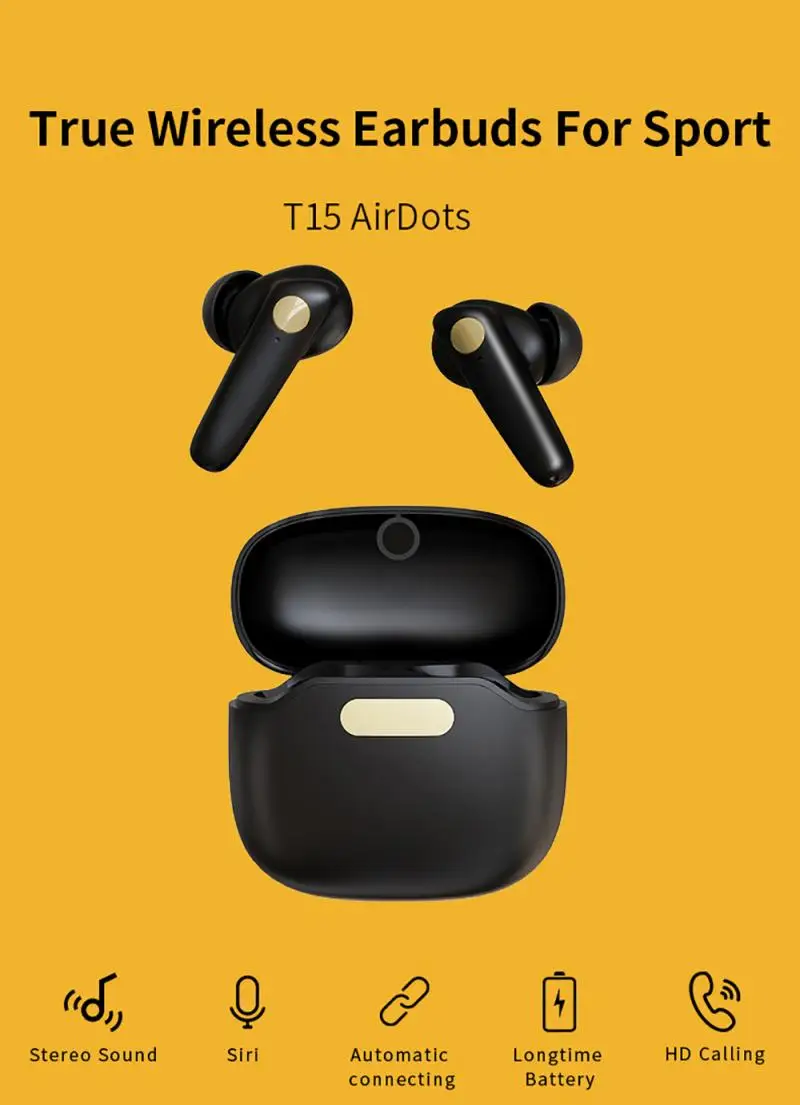 T15 Bluetooth 5,0 Шум снижение Bluetooth гарнитура наушники-вкладыши TWS Bluetooth наушники с зарядки чехол, умный голосовой для Apple Airplad Pro