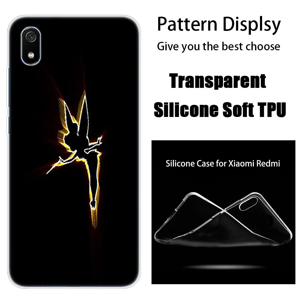 Роскошный силиконовый чехол принцессы Tinker bell для Xiaomi Redmi K20 Pro 7 7A 6 6A 4X5 Plus S2 GO Note 8 7 6 5 Pro 4 Fashion