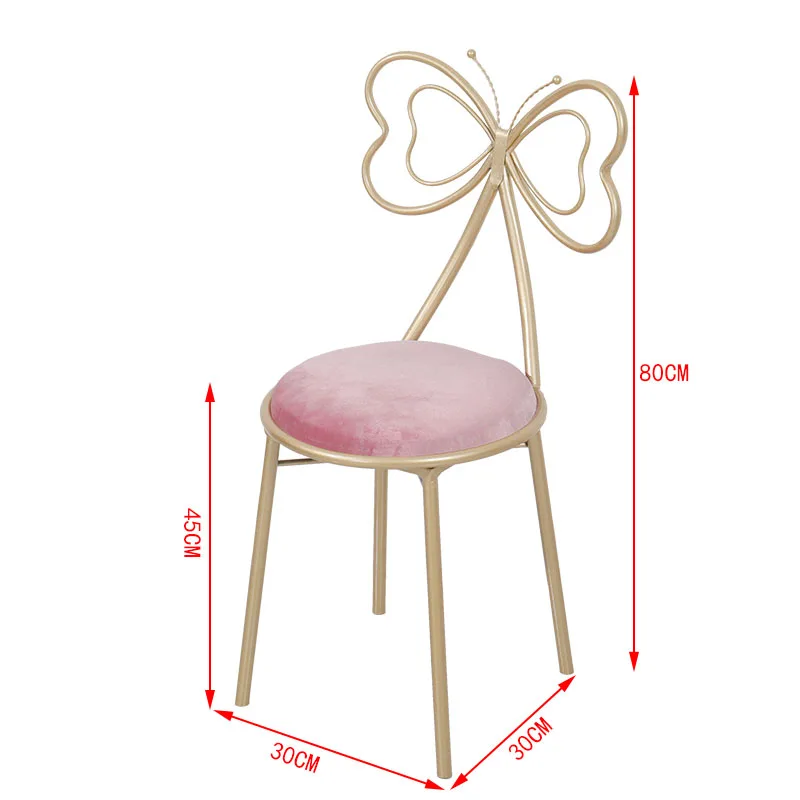 Chair Living Room Chairs Metal Butterfly Bow Backrest Make Up Dining Chair Desk Chairs кресло для отдыха chaises Salle Manger