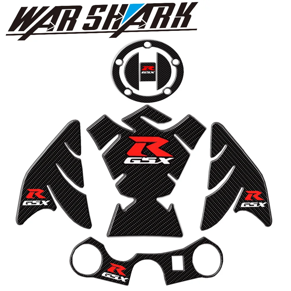 GSXR 600 750 1 set Для Suzuki GSXR 600 750 1000 K1 K3 K4 K5 K6 K7 K8 K9 мотоцикл 3D углеродного волокна Танк рыбья кость декоративные наклейки подходят - Цвет: GSXR 600 750 1 set