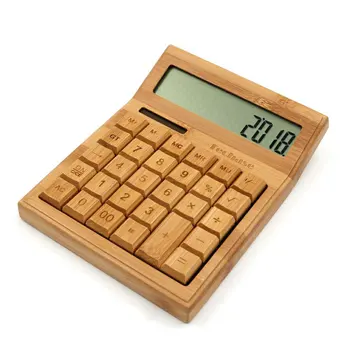 

New 2020 Scientific Solar Energy Calculator 12 Bit 29 Keys Calculator New Design Wooden Solar power Warped calculator