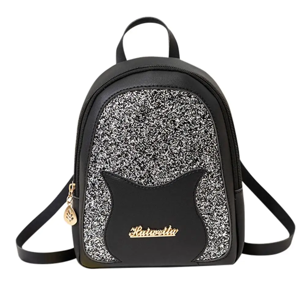 MOLAVE и высококачественный модный женский рюкзак на плечах, маленький рюкзак, кошелек с надписью, сумка в стиле пэчворк для мобильного телефона A23 - Цвет: Black