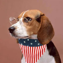 1Pet собака слюнявчик полотенце американский флаг квадратный шарф собака бандана треугольник шарф кошка собака бандана нагрудники шарф воротник регулируемый слюнявчик 1