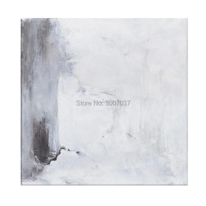 

Handmade abstract white grey modern oil painting on canvas wall art painting art for living room home decor