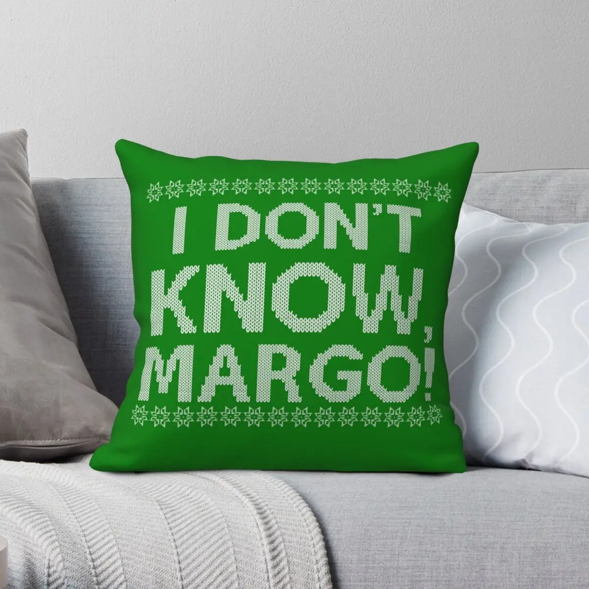 

I Don't KNOW MARGO Pillowcase Polyester Linen Velvet Creative Zip Decor Sofa Cushion Cover 18"