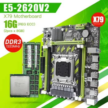 

X79 motherboard kit LGA2011 XeonE5 2620v2 CPU, two 8G memory sticks*2=16GBRAM DDR3, 1333Mhz, PC3, 10600R RAM X79 three-piece set