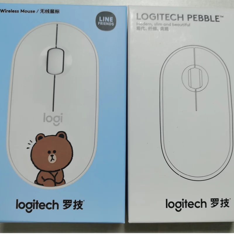 Logitech Wireless Thin Mouse Pebble (Same as M350) 1000DPI High Precision Optical Tracking Computer Laptop Tablets Colorful led gaming mouse