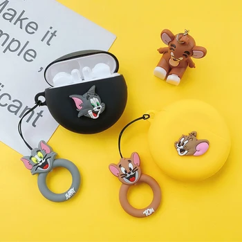 

Cute Cartoon Earphone Cover for Huawei Freebuds 3 Case Wireless Headphone Charging Box Silicone Case Bluetooth Headset Box Bag