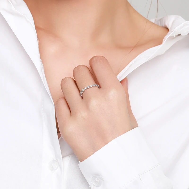 Silver Rings Silver Ring Ailmay Simple Stackable Finger Ring For Women