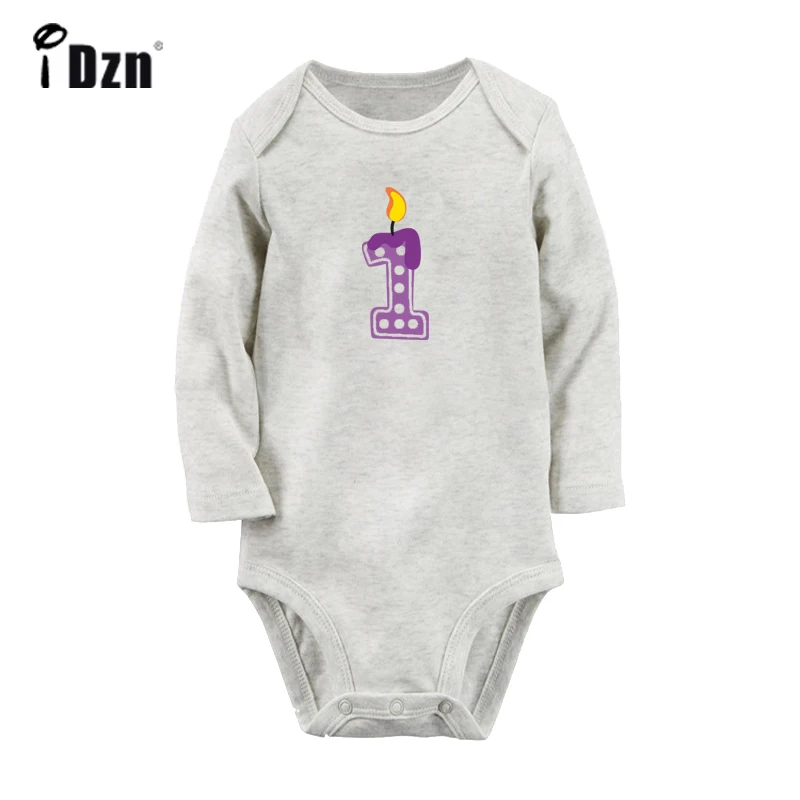 ieBabyG2752C Милый маленький Мулан, 1 год, Свеча на первый день рождения, боди для новорожденных, комбинезон с длинными рукавами для малышей, комбинезон, подарок - Цвет: ieBabyG2752C